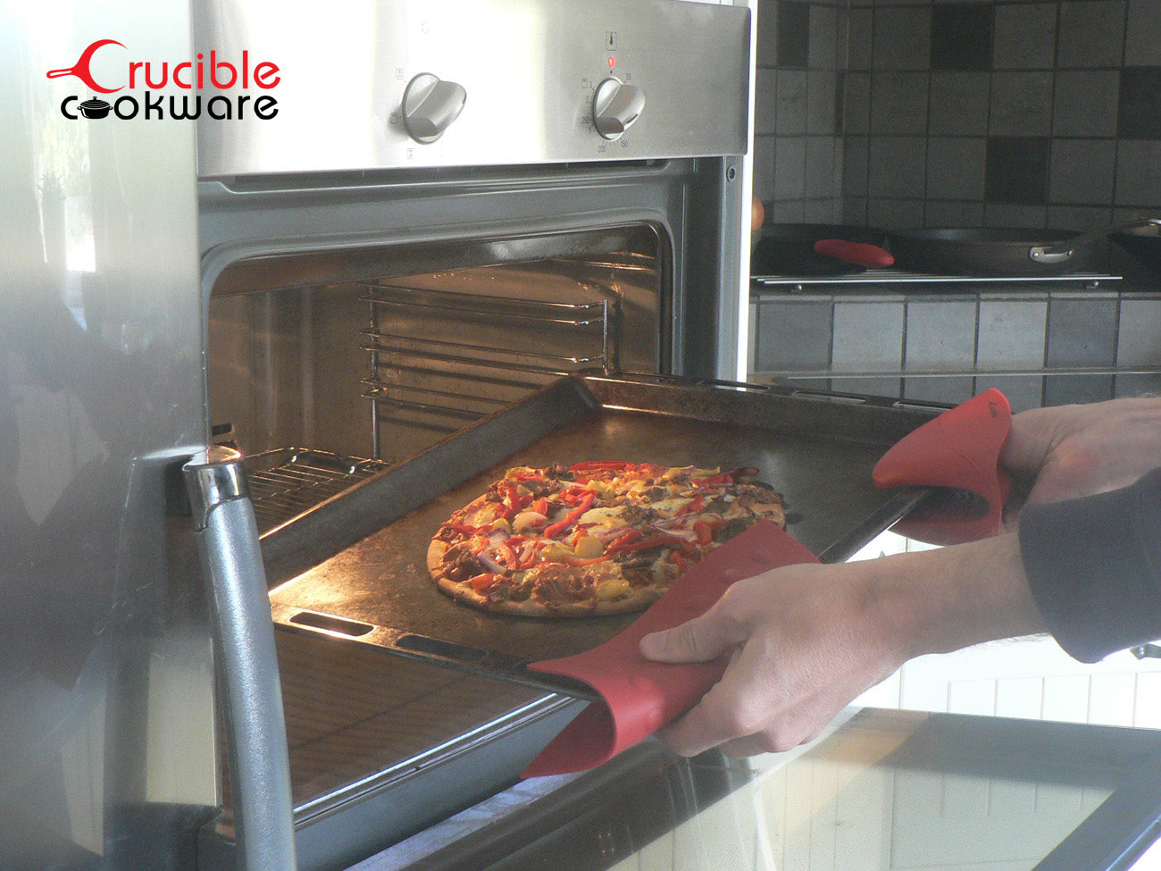Silicone Potholders (5-Pack Mix Red) for Cast Iron Skillets and more