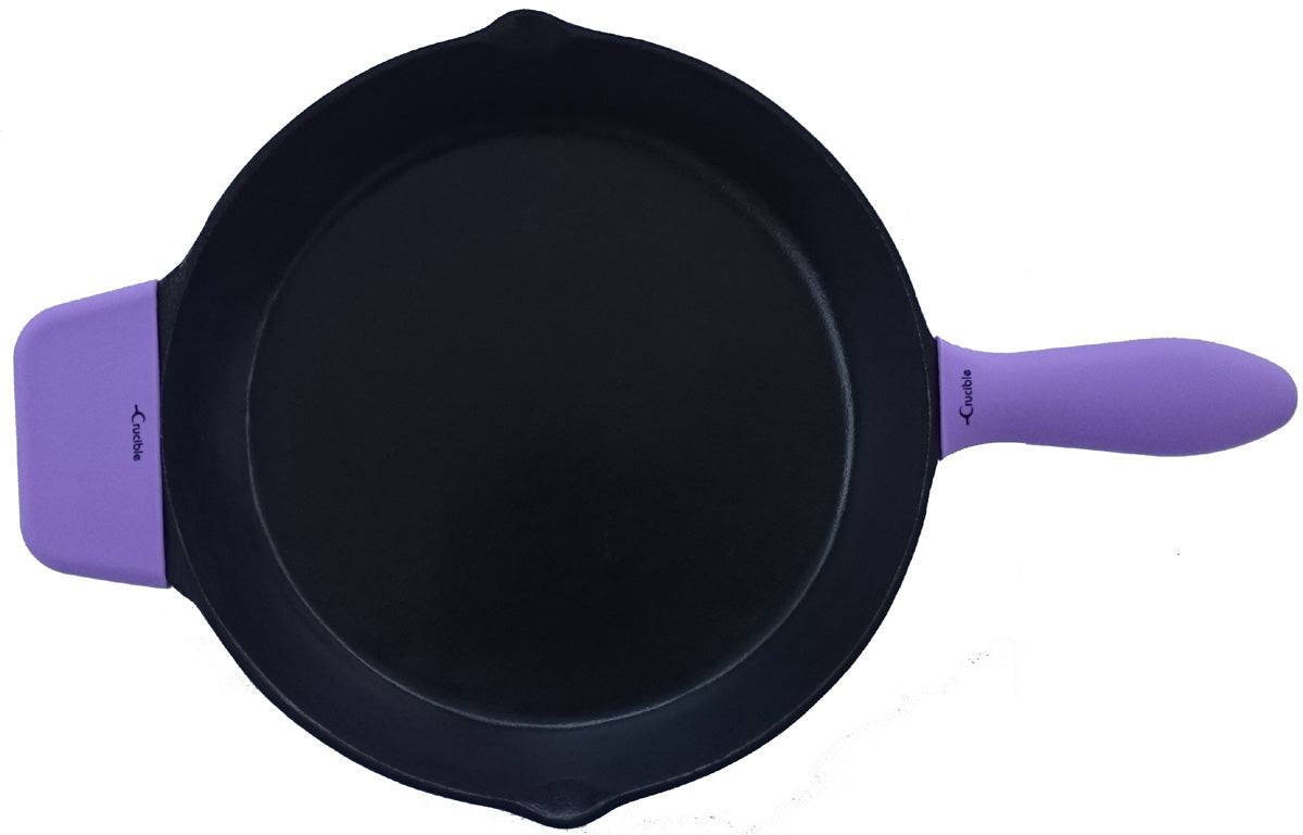 Silicone Potholders (3-Pack Mix Purple) for Cast Iron Skillet