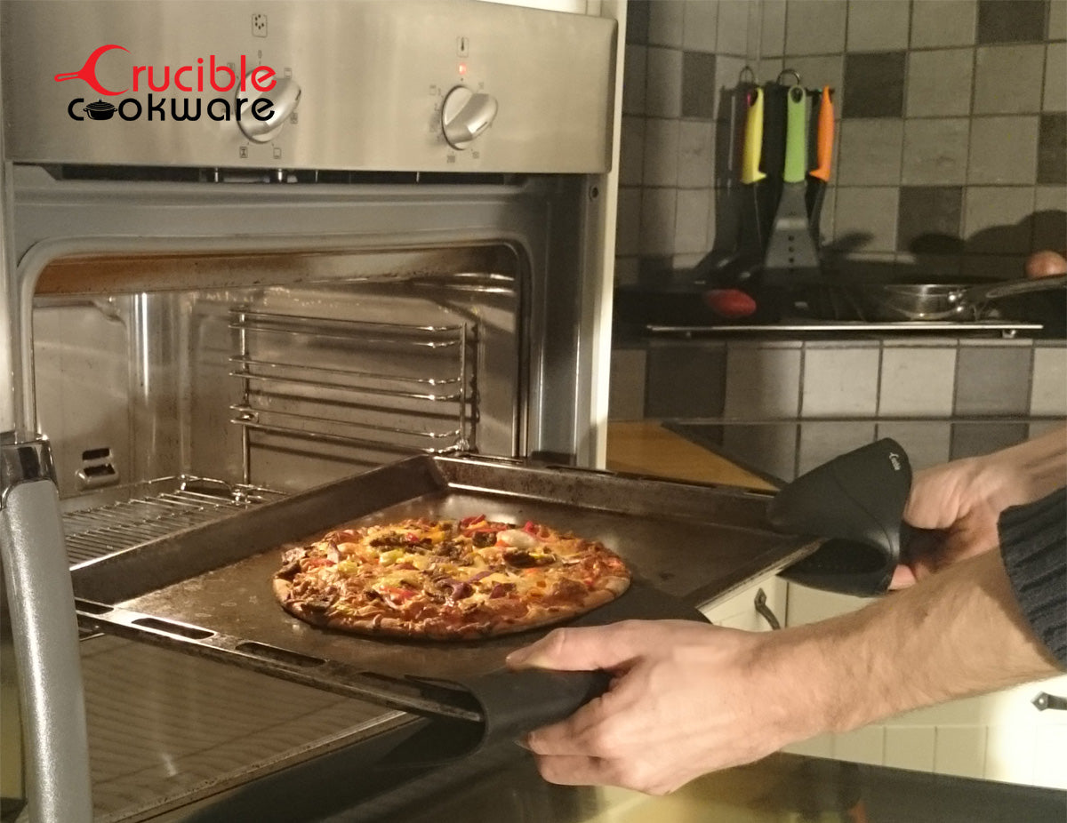 Silicone Potholders (5-Pack Mix Black) for Cast Iron Skillets and more