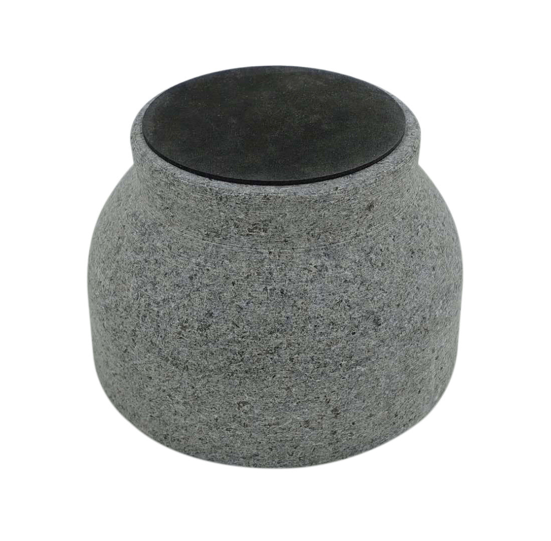 Granite Mortar and Pestle Set, 2-1/3 Cup Capacity, 6 Inch + Anti-Scratch Protector & Garlic Peeler