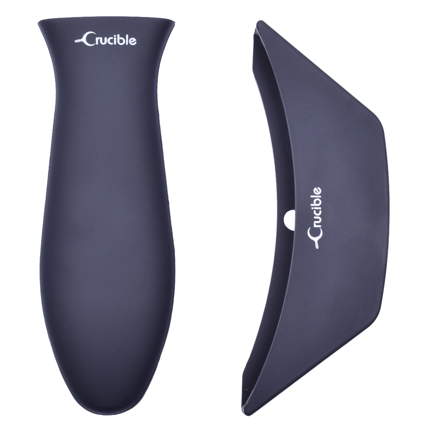 Silicone Potholders (2-Pack Combo Black) for Cast Iron Skillets