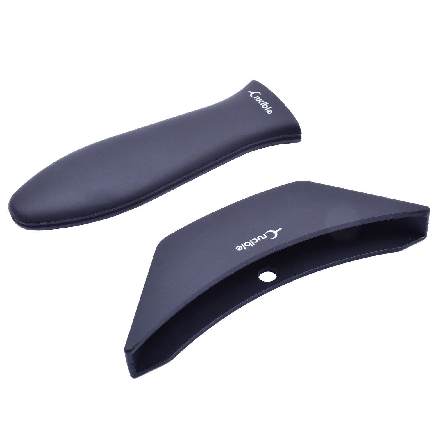 Silicone Potholders (2-Pack Combo Black) for Cast Iron Skillets