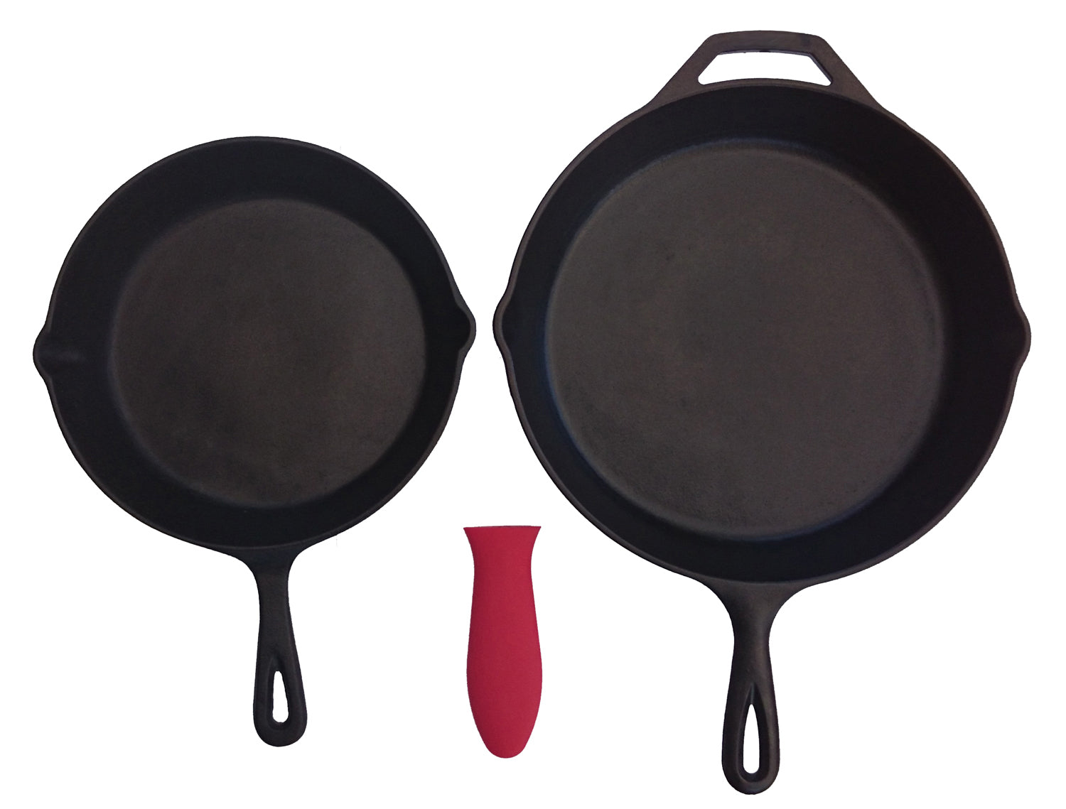 Silicone Potholders (3-Pack Mix Red) for Cast Iron Skillet