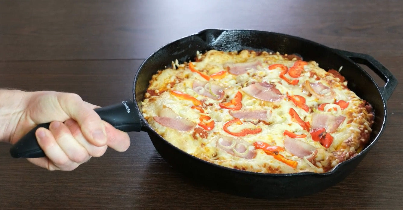 Silicone Potholders (7-Pack Mix Black) for Cast Iron Skillets and more