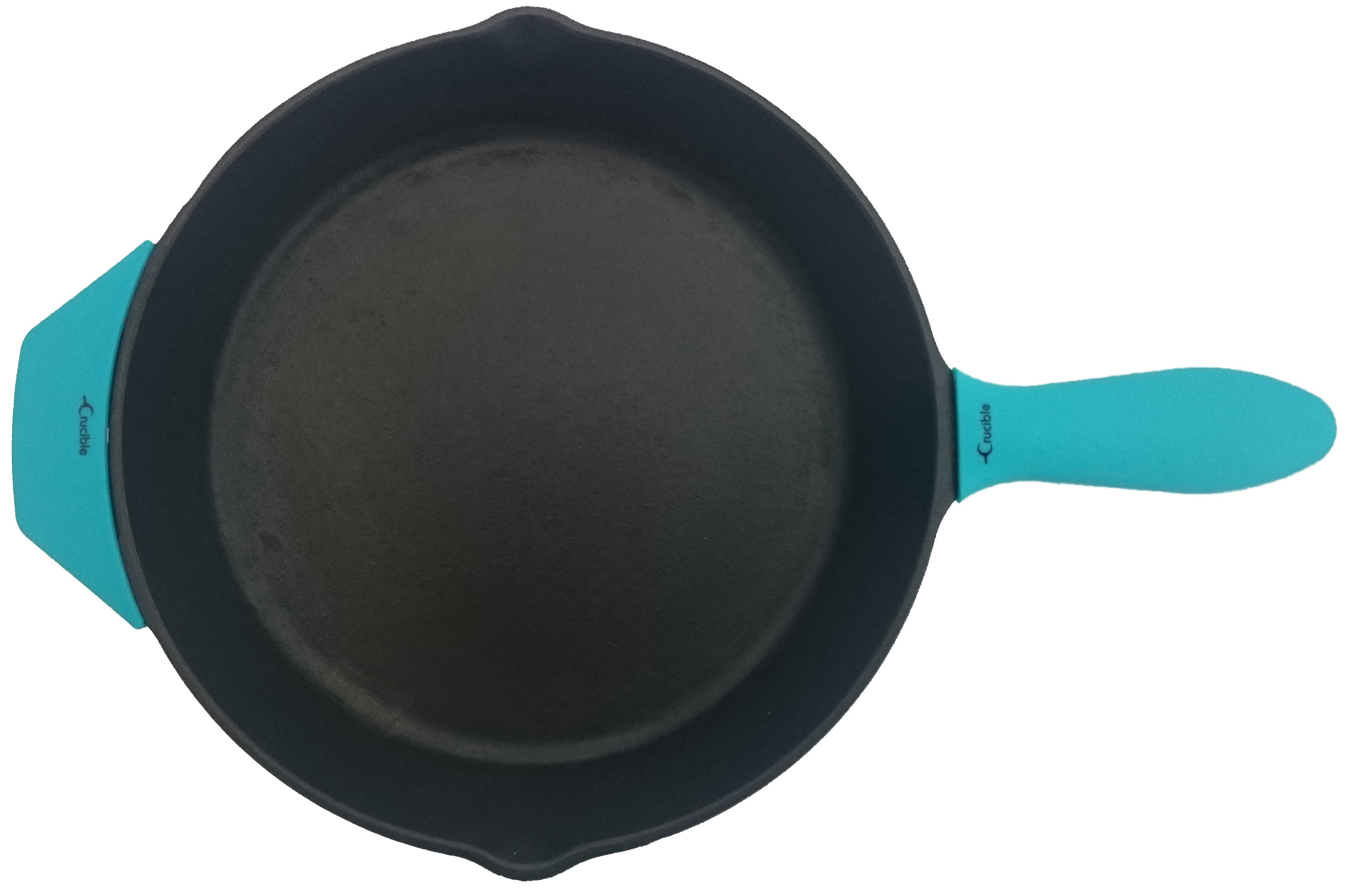 Silicone Potholders (2-Pack Combo Turquoise) - Handle Covers for Cast Iron Skillets