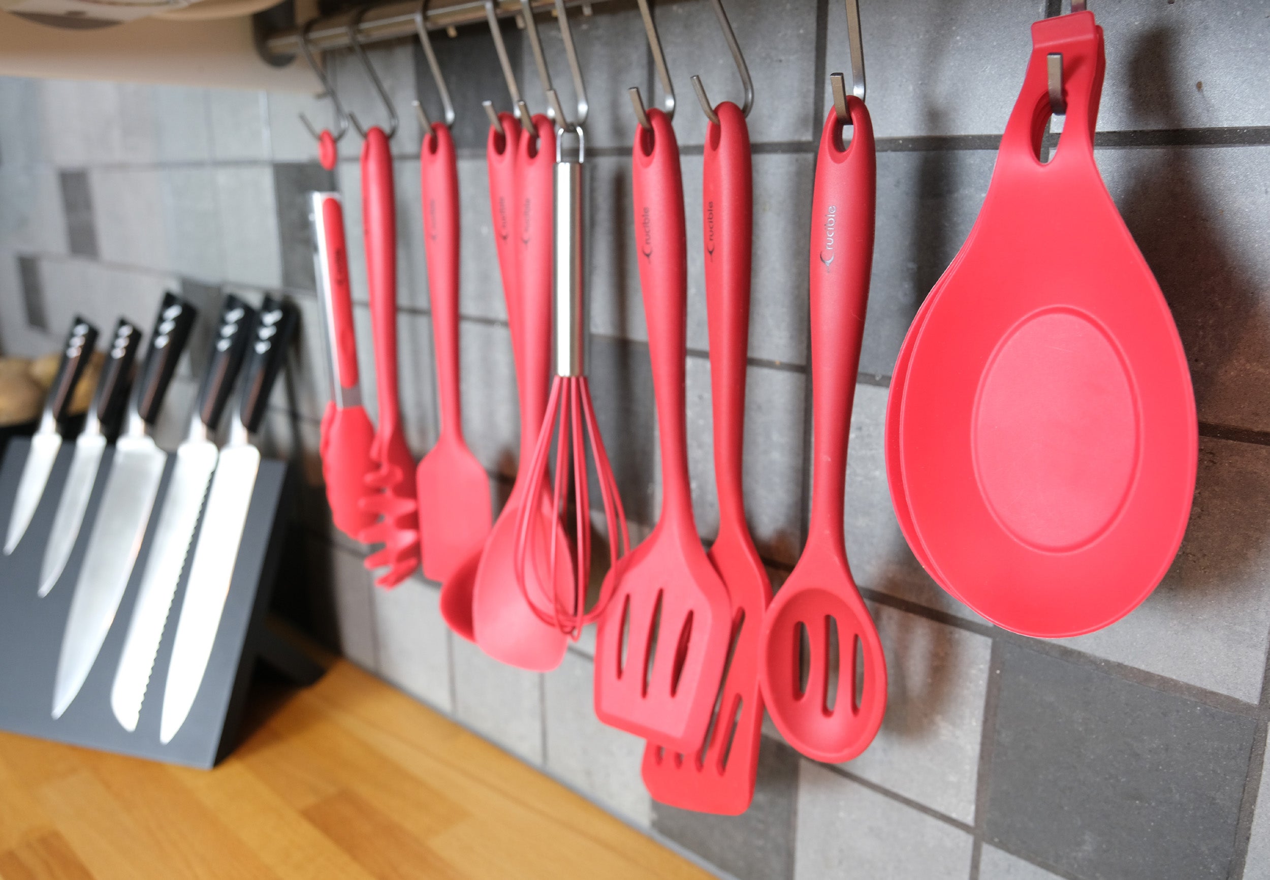 Silicone Spoon Rests (Set of 4) - Red