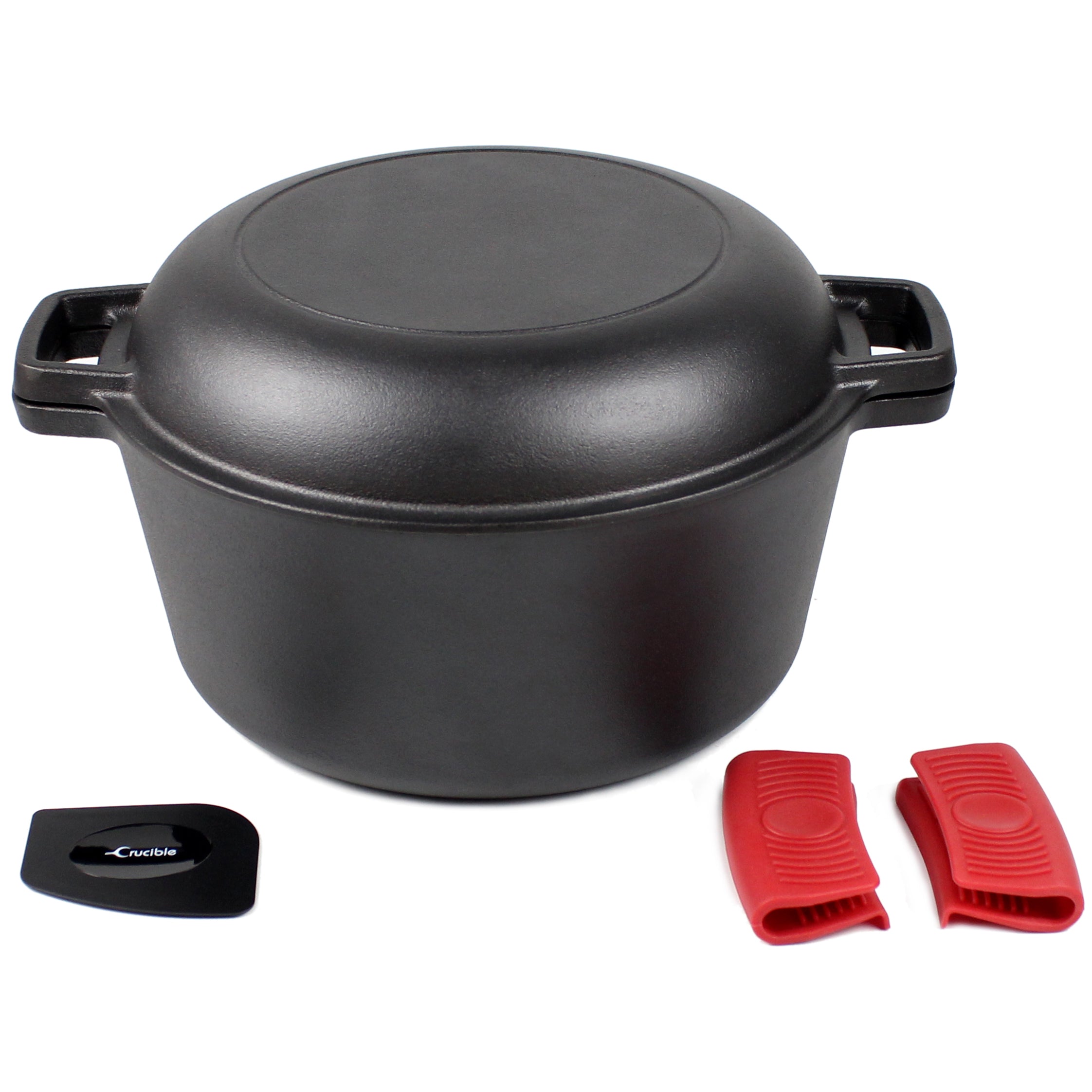 Cast Iron Dutch Oven with Skillet Lid - 10.23” (26 cm) Diameter, 4.8 L