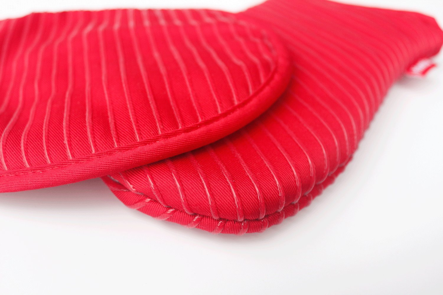 Pot Holders and Oven Mitts Gloves, 2 Potholders & 2 Hot Pads with Pockets, Kitchen Linens Set - Red