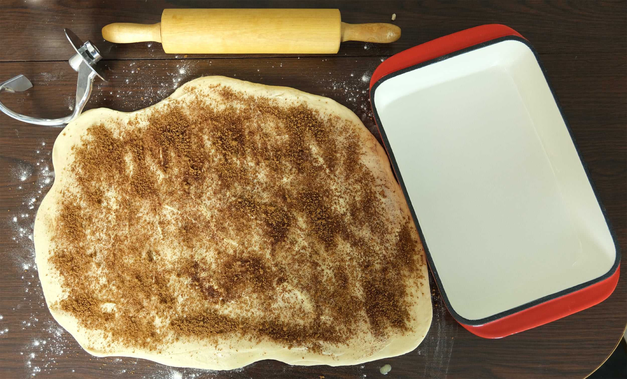 Enameled Cast Iron Rectangular Roaster, Casserole Dish, Lasagna Pan, Deep Roasting Pan - Red