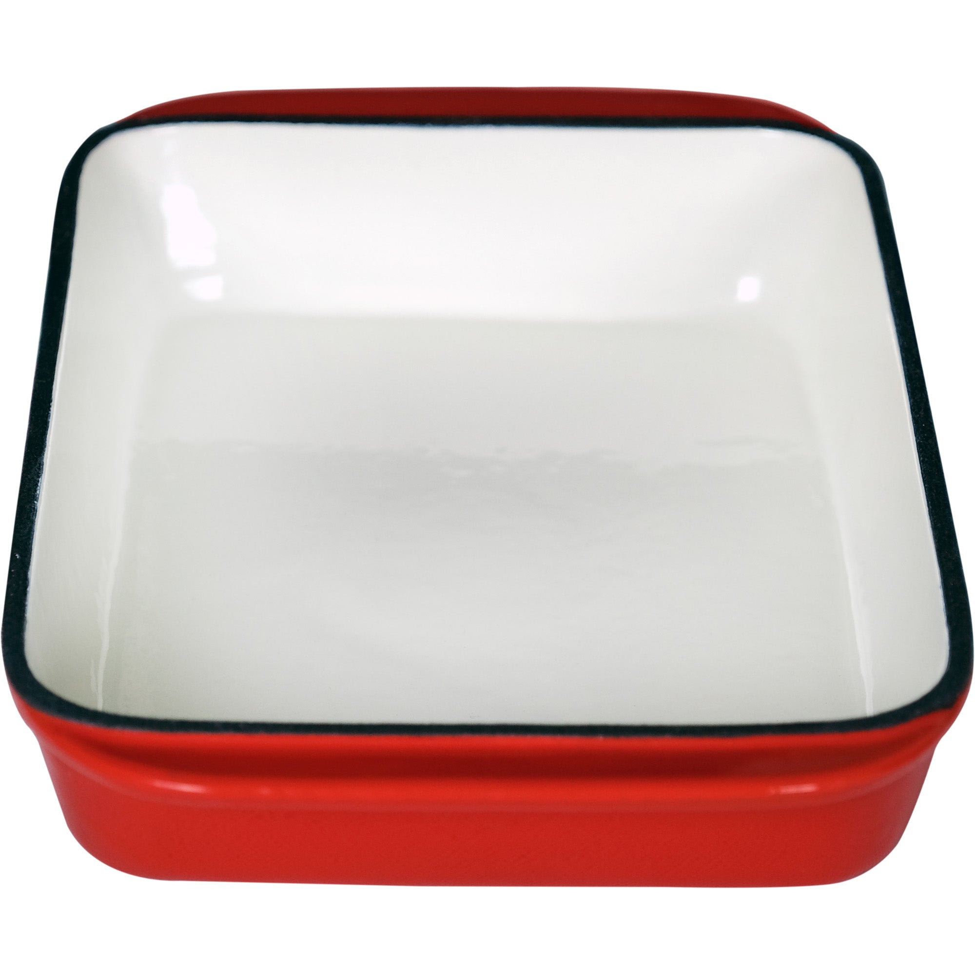 Enameled Cast Iron Rectangular Roaster, Casserole Dish, Lasagna Pan, Deep Roasting Pan - Red