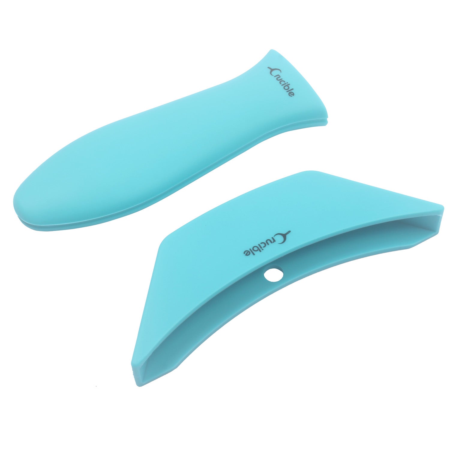 Silicone Potholders (2-Pack Combo Turquoise) - Handle Covers for Cast Iron Skillets